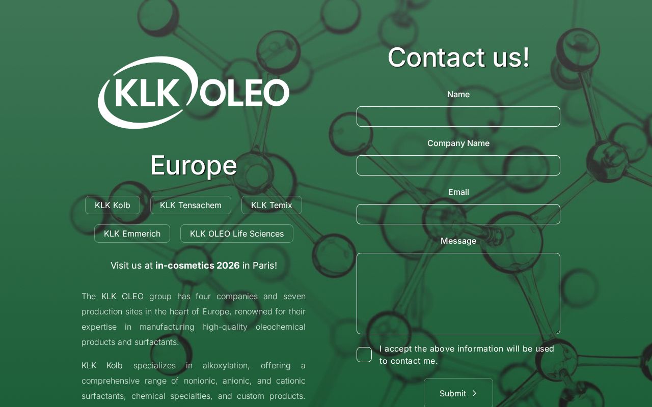 KLK OLEO Europe klk-oleo-europe